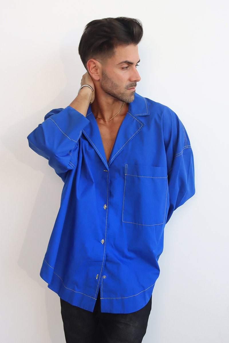 neon blue dress shirt Modern Blue Dress Shirts