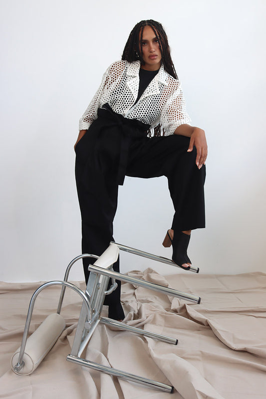 Osmosis Crochet Shirt in White