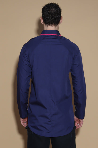 Fray For Me Shirt In Navy