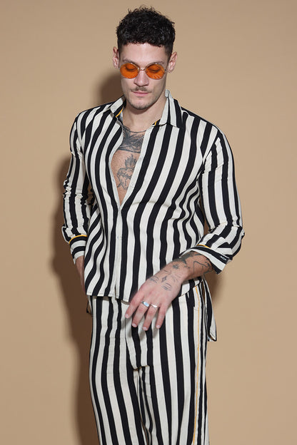 Ringo-Streifenset in Schwarz und Creme