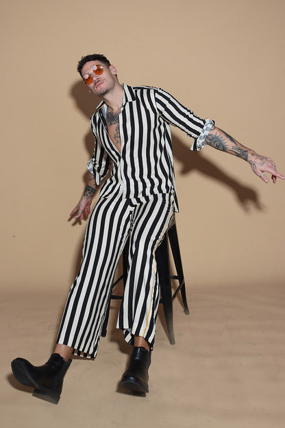 Ringo-Streifenset in Schwarz und Creme