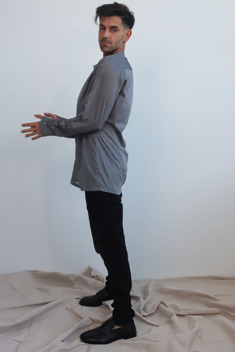 Be Cowl Shirt in Grey