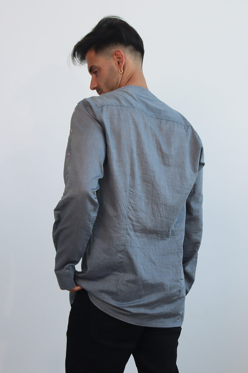 Be Cowl Shirt in Grey