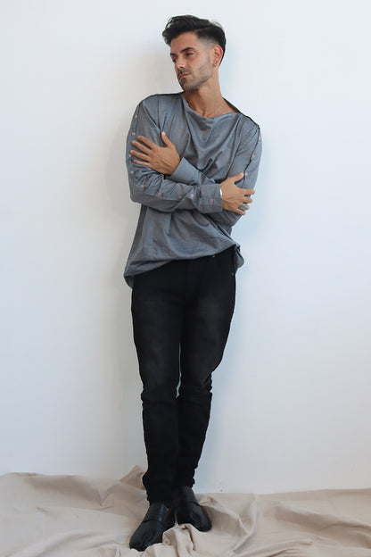 Be Cowl-Shirt in Grau