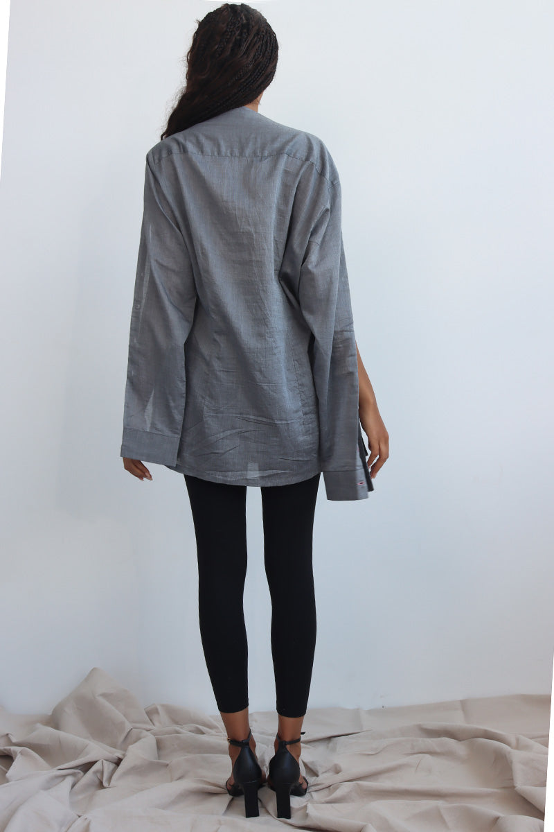 Be Cowl Shirt in Grey