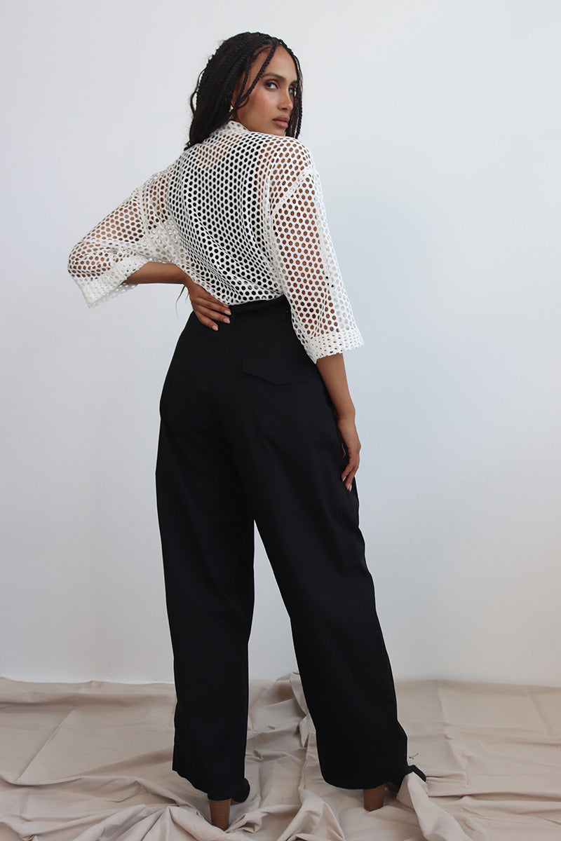 Osmosis Crochet Shirt in White