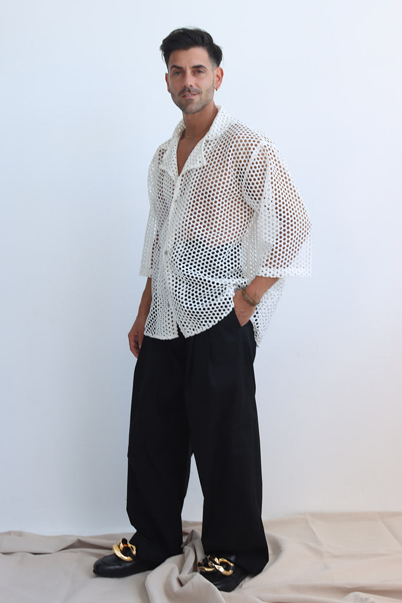 Osmosis Crochet Shirt in White