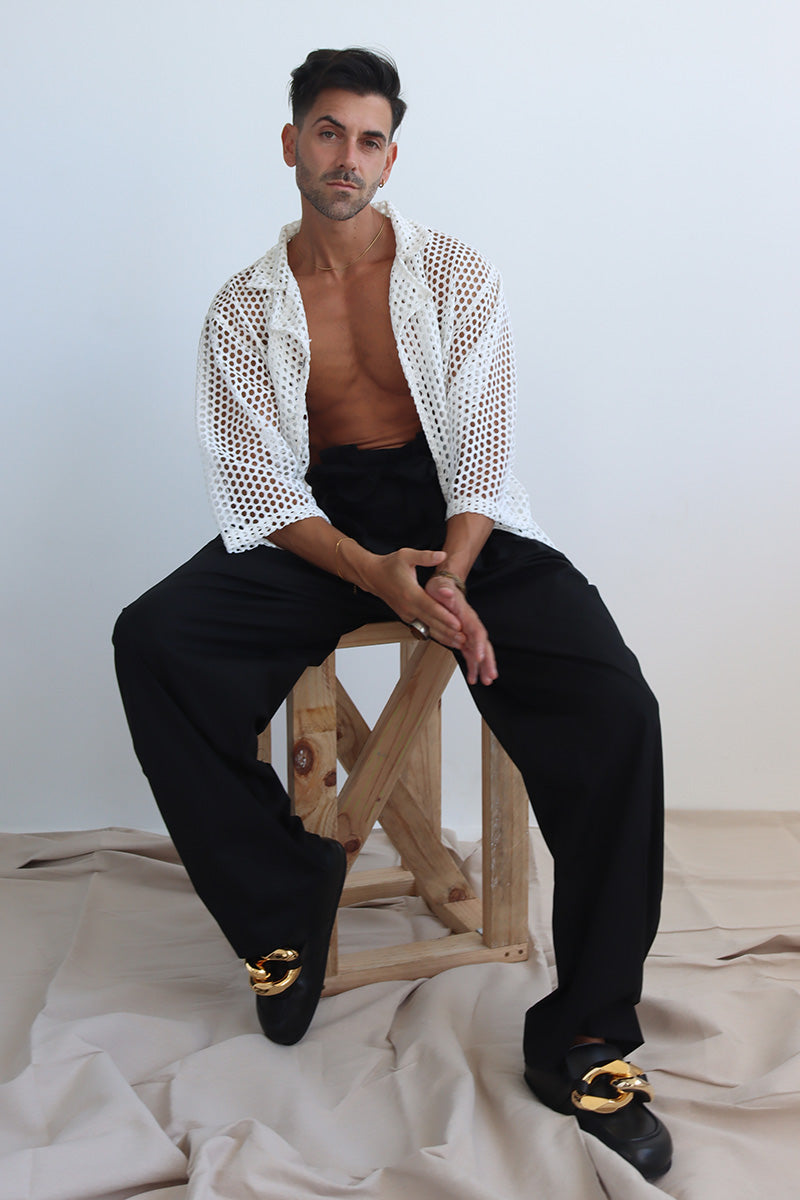 Osmosis Crochet Shirt in White