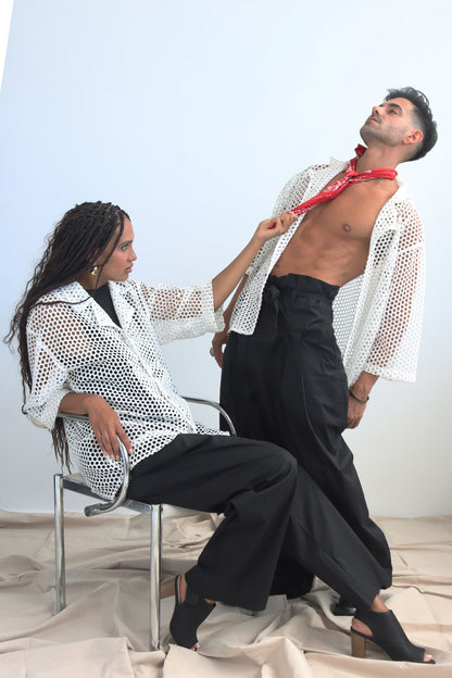 Osmosis – Häkelhemd in Weiß