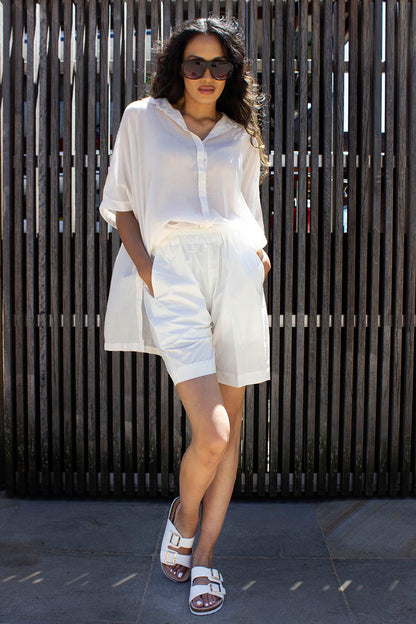 Light Short In Cream White