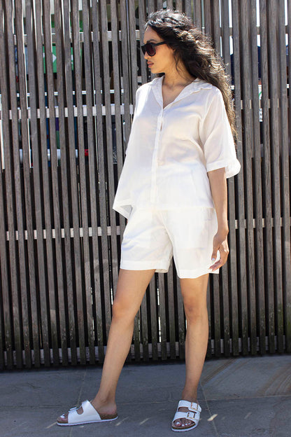 Light Short In Cream White