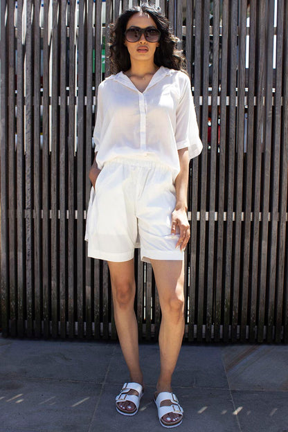 Light Short In Cream White