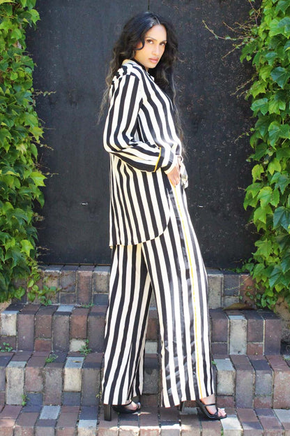 Ringo-Streifenset in Schwarz und Creme