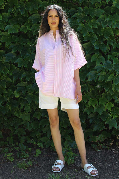 Victoria Stripe Shirt In Pink