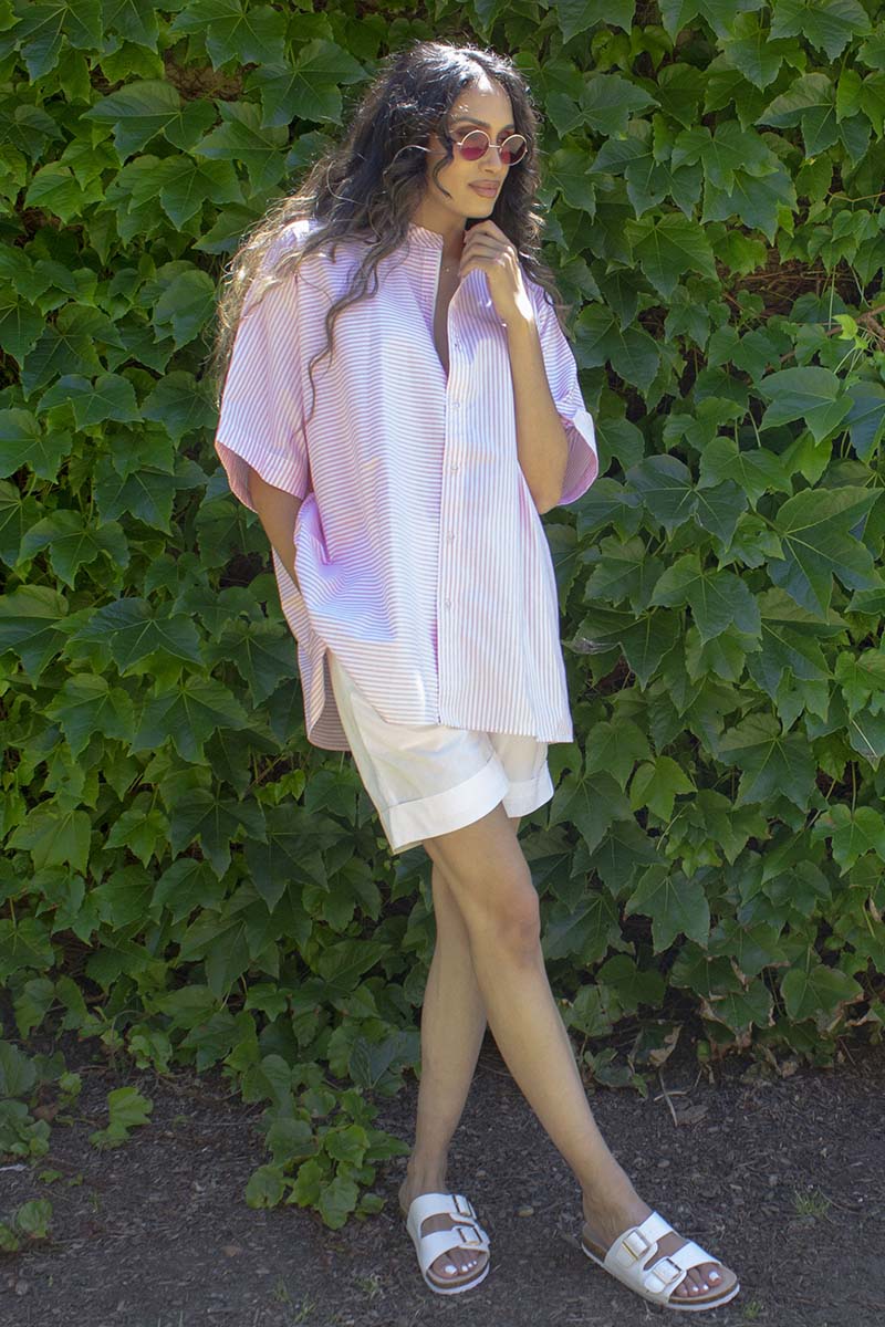 Victoria Stripe Shirt In Pink